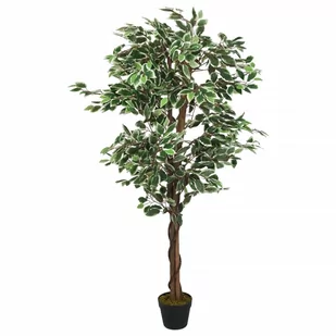 vidaXL Sztuczny fikus, 378 listków, 80 cm, zielony - Sztuczne kwiaty - miniaturka - grafika 1