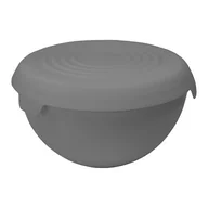 Miski i półmiski - Miska Bąble z pokrywą 3 l szary - miniaturka - grafika 1