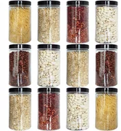 Pojemniki kuchenne - 12 szt słoik pojemnik na żywność zestaw 1,25 L - miniaturka - grafika 1