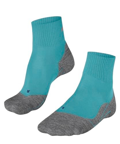 FALKE Kobiety Skarpety do wędrówek TK5 Wander Cool Short W Sso Oddychający I Szybkoschnący przeciw pęcherzom cienkie 1 Para, Niebieski Turquoise 6206, 35-36