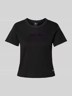 T-shirt z wyhaftowanym logo - Koszulki i topy damskie - miniaturka - grafika 1
