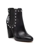 Botki damskie - Guess Botki Ricoy FL8RIY LEA10 Czarny - miniaturka - grafika 1