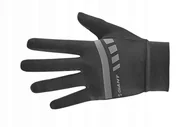 Rękawiczki rowerowe - Rękawiczki Giant Podium Gel L - czarno-szare, długie palce, komfort i amort - miniaturka - grafika 1