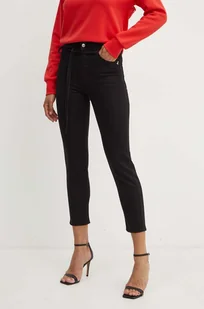 Patrizia Pepe spodnie damskie kolor czarny dopasowane high waist 8P0652 D006 - Spodnie damskie - miniaturka - grafika 1