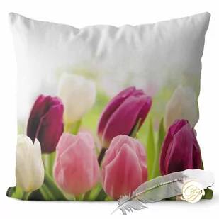 Poszewka 3D bawełna satyna 40x40cm BUKIET TULIPANÓW - Poszewki na poduszki - miniaturka - grafika 1