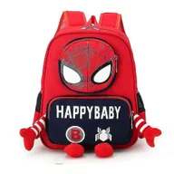 Plecaki szkolne i tornistry - 3d Spiderman Plecak Toddler Dzieci Oddychający lekki tornister szkolny Wodoodporny plecak podróżny Czerwony - miniaturka - grafika 1