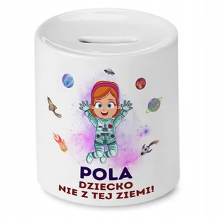 Skarbonka 330 ml Dla Poli Córki Dziecka Prezent z Nadrukiem ze Zdjęciem + Opakowanie na prezent (wzór 02) - Skarbonki - miniaturka - grafika 1
