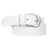 Paski - Klasyczny Pasek Damski VerMari Skórzany Biały 3 cm - miniaturka - grafika 1