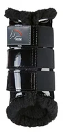 Akcesoria jeździeckie - HKM 547995 HKM ochraniacze -Comfort Lack-, XL, czarne/czarne - miniaturka - grafika 1