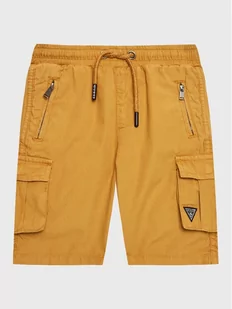 Guess Szorty materiałowe N2RD01 D3XN0 Beżowy Regular Fit - Spodenki męskie - miniaturka - grafika 1