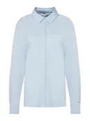 Koszule damskie - Tommy Hilfiger Koszula WW0WW45983 Błękitny Regular Fit - miniaturka - grafika 1