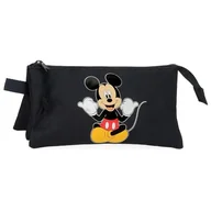 Etui na dokumenty i karty - Mickey Cheeful Bustina 3 Scom, Czarny (Black), Talla única, Potrójne etui - miniaturka - grafika 1