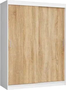 Elior Skandynawska szafa do pokoju dziecięcego biała + dąb sonoma - Bario - Szafy i szafki dla dzieci - miniaturka - grafika 1