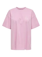 Koszulki i topy damskie - ONLY T-Shirt Vivvi 15346761 Różowy Regular Fit - miniaturka - grafika 1