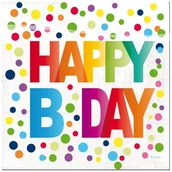 Gadżety dla niej i dla niego - Folat Serwetki "Tęczowe Kropki", Folat, 33 cm, 20 szt FL65112 - miniaturka - grafika 1