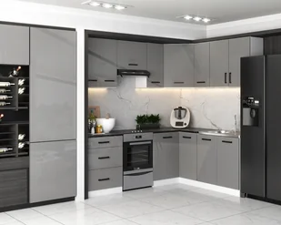 Meble Kuchenne Kuchnia Zestaw Szafki Kolorado Narożna Szary Połysk - Meble kuchenne Meble Kuchenne Kuchnia Zestaw Szafki Kolorado Narożna Szary Połysk - Meble kuchenne - miniaturka - grafika 1