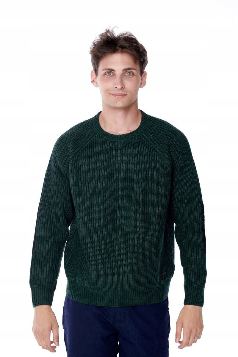 LEE CHUNKY CREW NECK BOTTLE GREEN L83KLNBB M