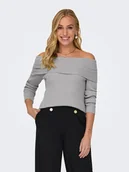 Swetry damskie - ONLY Sweter w kolorze szarym - miniaturka - grafika 1