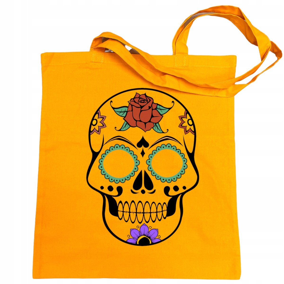 Torba na zakupy nadruk kolorowa Czaszka