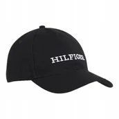 Czapki i chusty sportowe męskie - Tommy hilfiger czapka z daszkiem th monotype soft 6 panel cap czarna - miniaturka - grafika 1