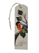 Zakładki indeksujące - Zakładka drewniana z ptaszkiem - gil - miniaturka - grafika 1