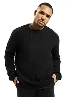 Urban Classics Męski kardigan Stitch sweter, czarny (Black 00007), M - Swetry męskie - miniaturka - grafika 1