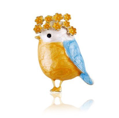 Piękna broszka samica ptaka w wieńcu