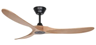 Energooszczędny wentylator sufitowy z pilotem Eco Genuino czarny mat / średni dąb 152 cm - Wentylatory sufitowe - miniaturka - grafika 1