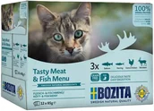 Mokra karma dla kotów - Opakowanie karmy mokrej dla kotów Bozita Bites in Sauce Multibox Mix 12 szt x 85 g - miniaturka - grafika 1