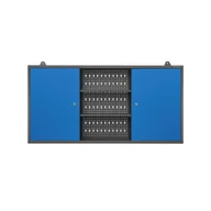 Pozostałe wyposażenie warsztatu - JAN NOWAK Płytka szafka wisząca do garażu BEN, 1200 x 600 x 200 mm: antracytowo-niebieska - miniaturka - grafika 1