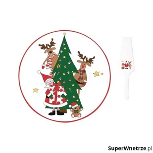 R2S Porcelanowy zestaw na ciasto 32cm R1112#SAFT R2S z łopatką R1112#SAFT - Tace i patery - miniaturka - grafika 2