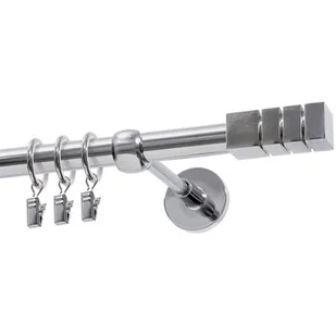 Karnisz DECASTYL Dion z kółkami pojedynczy 480 cm Chrom - Karnisze - miniaturka - grafika 1