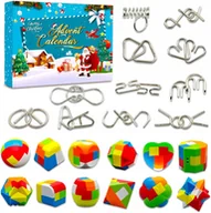 Ozdoby bożonarodzeniowe - KALENDARZ ADWENTOWY ZABAWKA ŁAMIGŁÓWKA PREZENT 24 - miniaturka - grafika 1