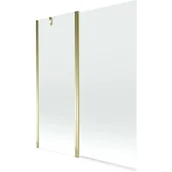 Parawany nawannowe - Mexen Flip parawan nawannowy 1-skrzydłowy 140 x 150 cm, transparent, złoty - miniaturka - grafika 1