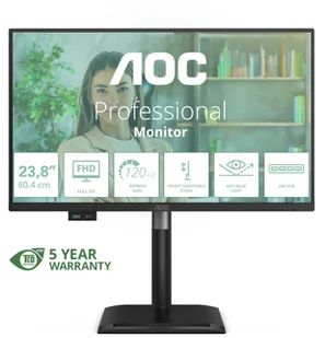 AOC 23,8" 24P4U 16:9 HDMI+DP+DVI+USB IPS Lift bk - Monitory - miniaturka - grafika 1