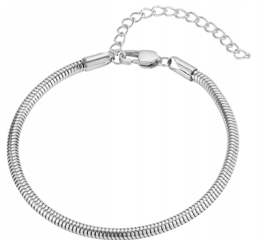 BRANSOLETKA MODUŁOWA DAMSKA DO CHARMS REGULOWANA STAL CHIRURGICZNA 17,5 CM