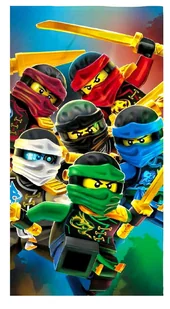 Ręcznik szybkoschnący plażowy Lego Ninjago Microfibra - Okrycia kąpielowe dla dzieci - miniaturka - grafika 1