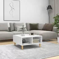 Ławy i stoliki kawowe - VidaXL Lumarko Stolik kawowy, biały, 60x60x30 cm, płyta wiórowa 805977 VidaXL - miniaturka - grafika 1