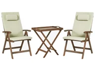 Meble ogrodowe - Zestaw mebli balkonowych AMANTEA PREMIUM Drewno akacjowe Zielony - miniaturka - grafika 1