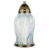 Lampiony i znicze - Znicz Szklany Lampion 34 cm Złoty DP765 Znicz Artystyczny z Wkładem - miniaturka - grafika 1