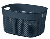 Pojemniki biurowe - Koszyk prostokątny 6L Curver Filo Recycled, granatowy - miniaturka - grafika 1