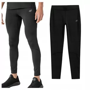 4F Spodnie Męskie Funkcyjne SPMF010 CZARNE M - Spodnie męskie - miniaturka - grafika 1