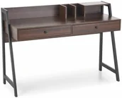 Biurka - Halmar Biurko z szufladami i nadstawką B47 orzechowy / czarny - miniaturka - grafika 1