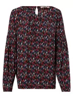Bluzki damskie - Esprit Casual - Bluzka damska, czarny|wielokolorowy|wyrazisty róż - miniaturka - grafika 1