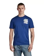 Koszulki męskie - G-STAR RAW Męski t-shirt Shadow Gr. Slim R T, Niebieski (Ballpen Blue D23901-336-1822), L - miniaturka - grafika 1