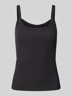 Top na ramiączkach o kroju slim fit z mieszanki bawełny model ‘MAY’ - Koszulki i topy damskie - miniaturka - grafika 1