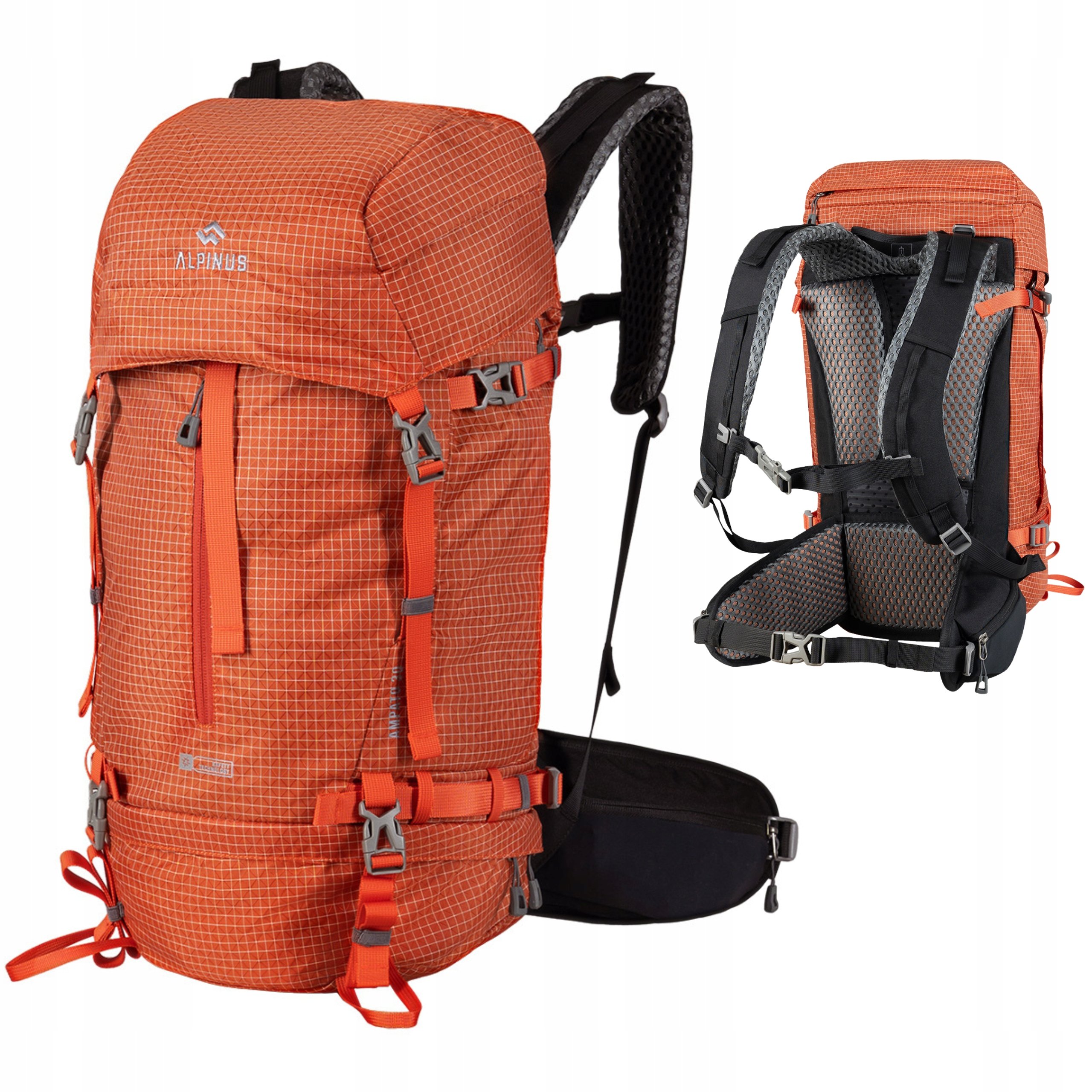 Plecak Turystyczny Alpinus Ampato W Góry Z Pokrowcem Trekking Orange 30L