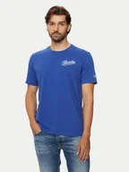 Koszulki męskie - Champion T-Shirt 218526 Niebieski Regular Fit - miniaturka - grafika 1