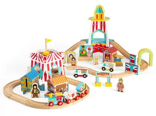 Zestaw torów Wesołe Miasteczko BJT290 Bigjigs Toys - Zabawki konstrukcyjne - miniaturka - grafika 1