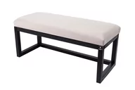 Ławki do przedpokoju - Emra Wood Design, Ławka na buty LPG-2 70 cm, czarne siedzisko gładkie, srebrny - miniaturka - grafika 1
